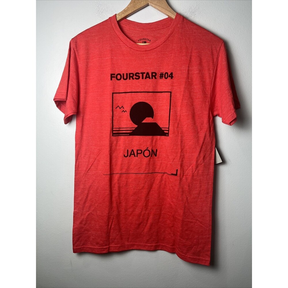 Four star T-shirt Men's Small  #04 Japon Red